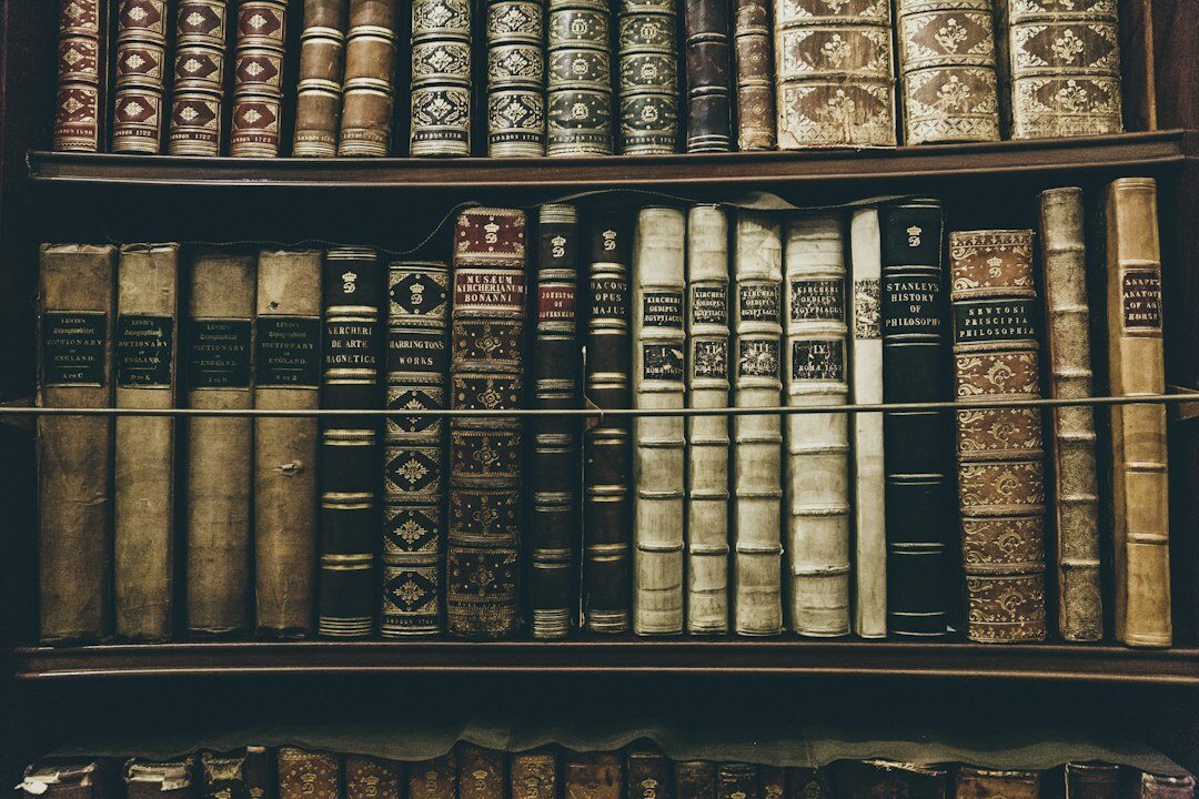 mystery book on shelf