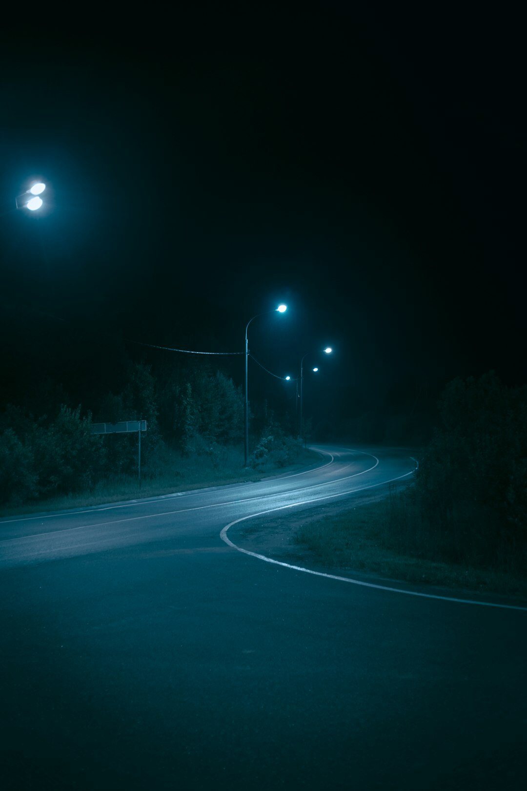 twisted road in forest