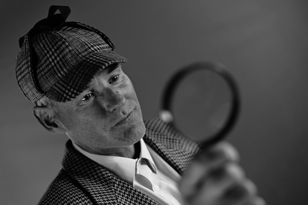 detective examining clues